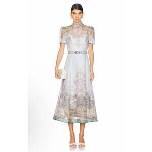 Zimmermann | Dresses | Zimmermannhalliday Floral Scallop Mididress |  Poshmark